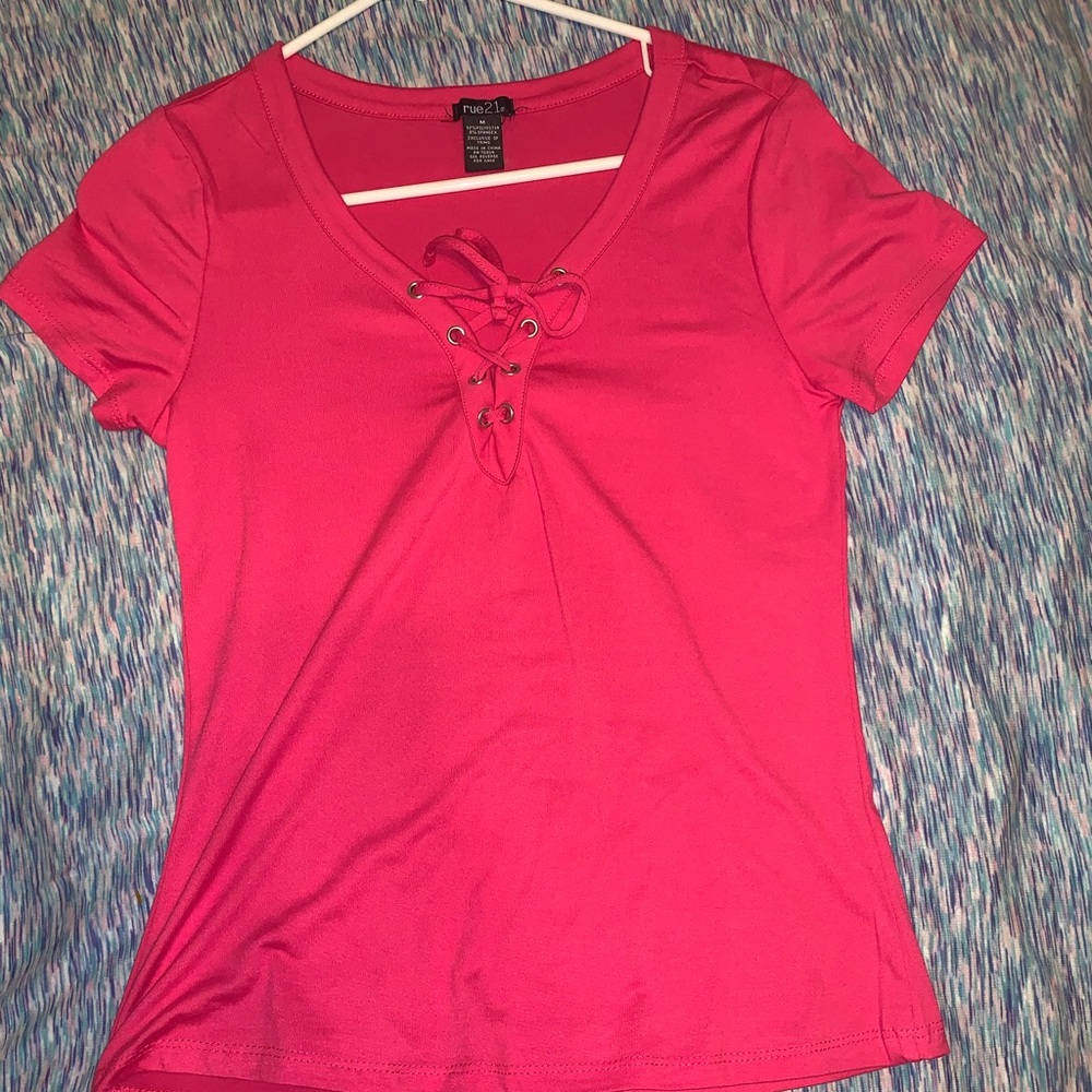 pink designed shirt